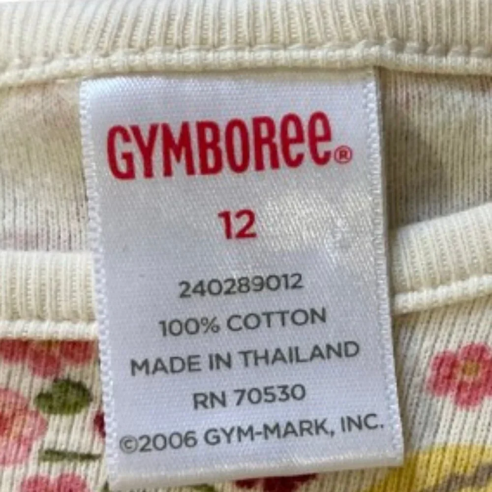 Gymboree Girl's Dress Cotton Knit Floral Print Short Sleeves Round Neck, sz. 12